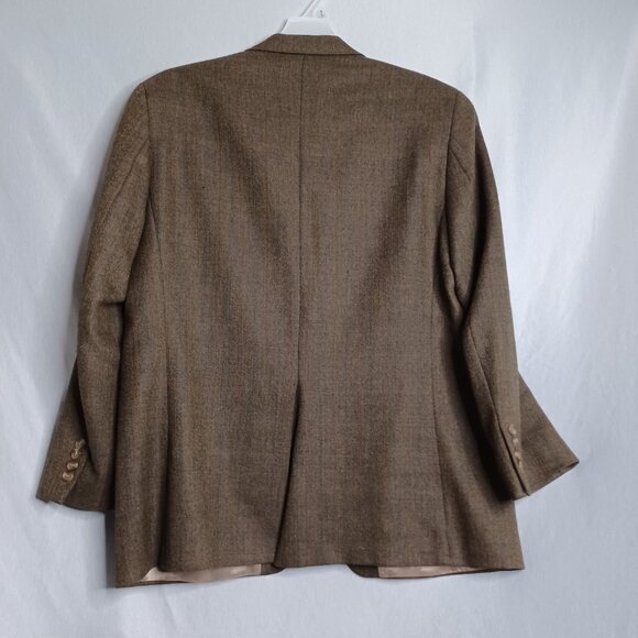 Ralph Lauren Lambs Wool Blazer Mens 42R Brown Single Breasted Made in Canada - Picture 2 of 12